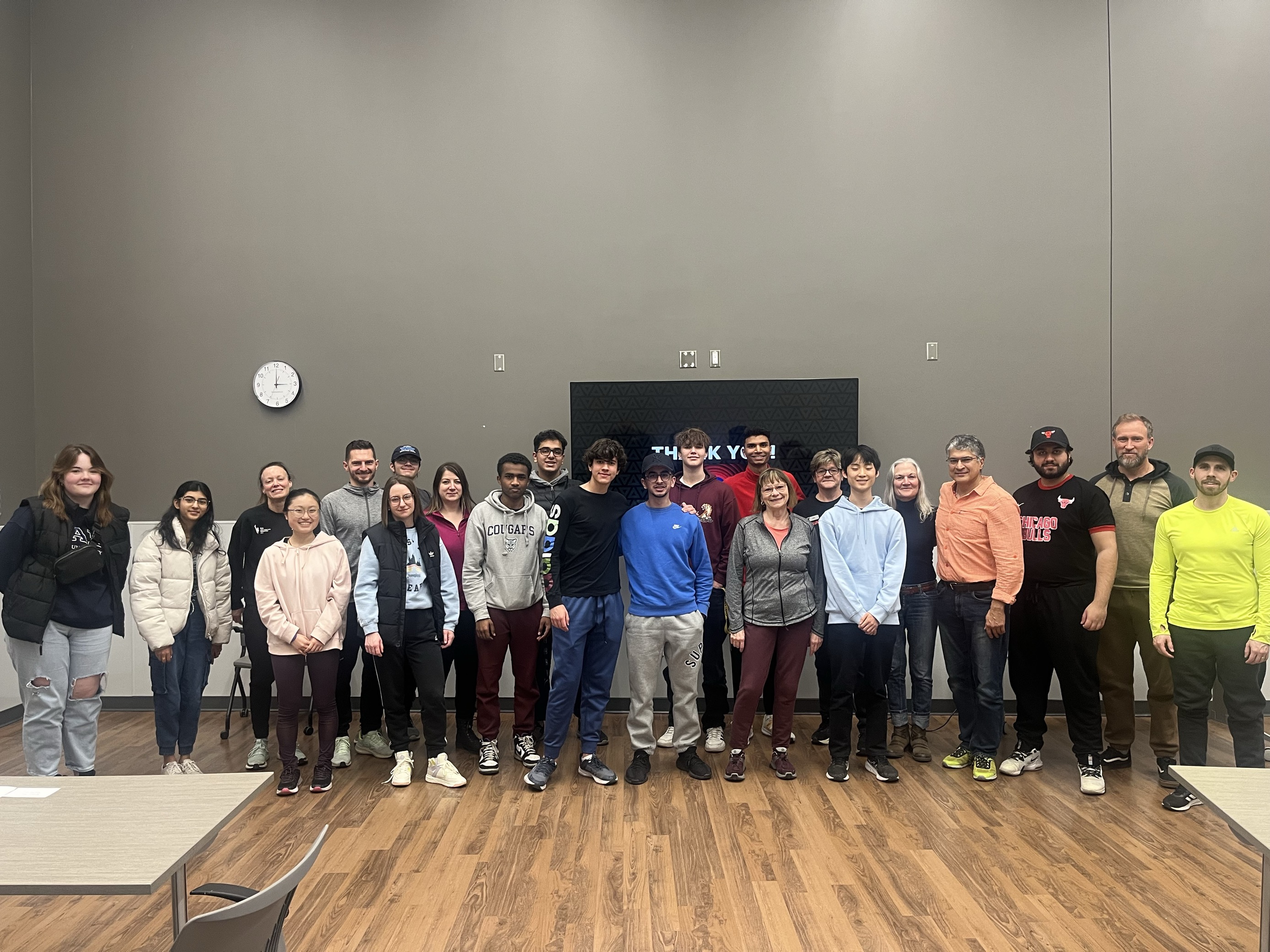 A group of YMCA volunteers pose for a photo together