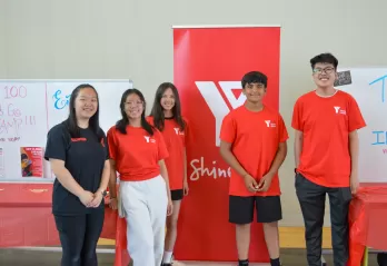 A group of youth YMCA volunteer leaders