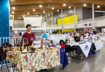 booths from an indoor market