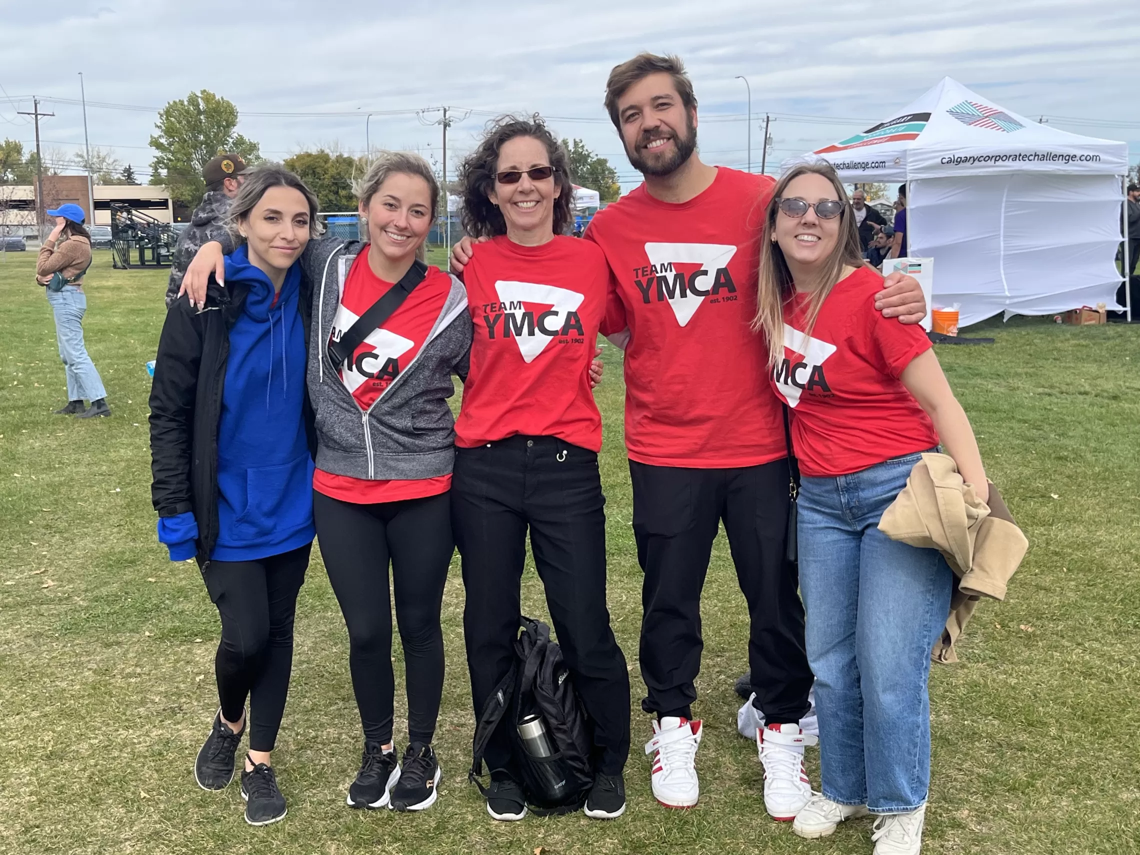 Team YMCA ready for all the corn hole action!