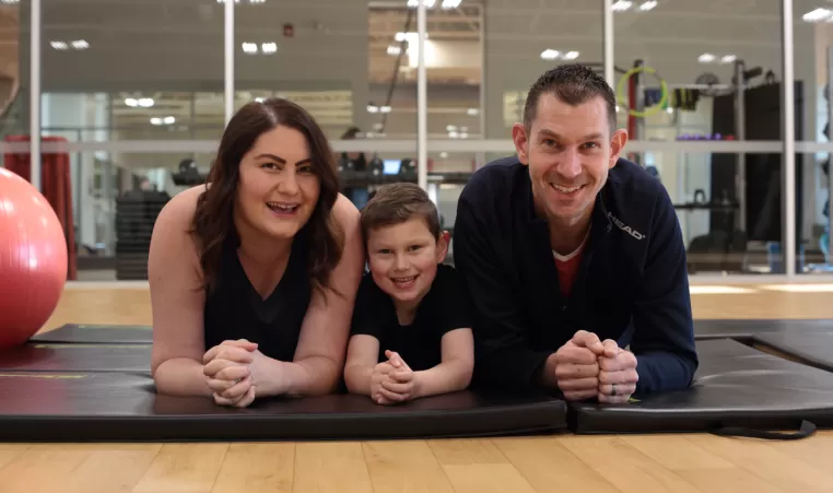 Family having fun at YMCA Calgary