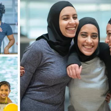 Women enjoying recreational activities 
