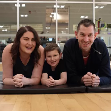 Family having fun at YMCA Calgary