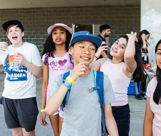 grade 6 participants smiling at camera