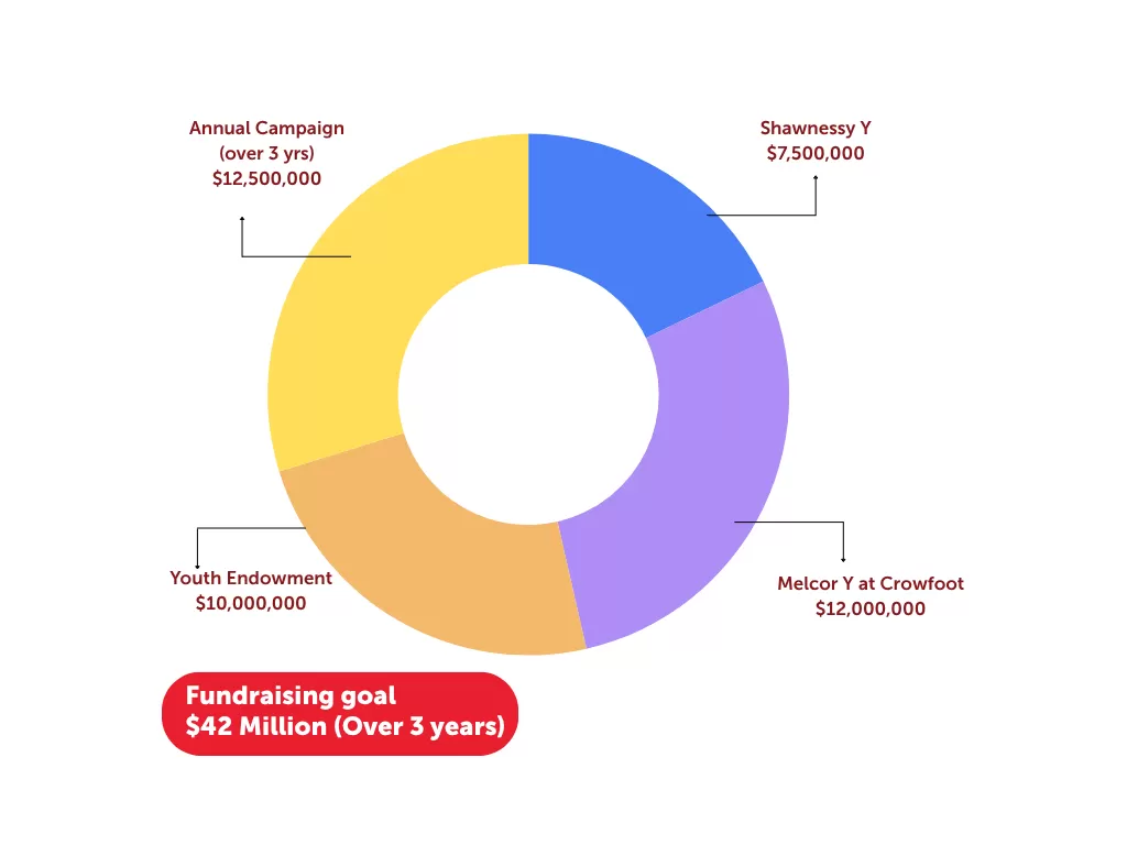 Fundraising goal pie chart