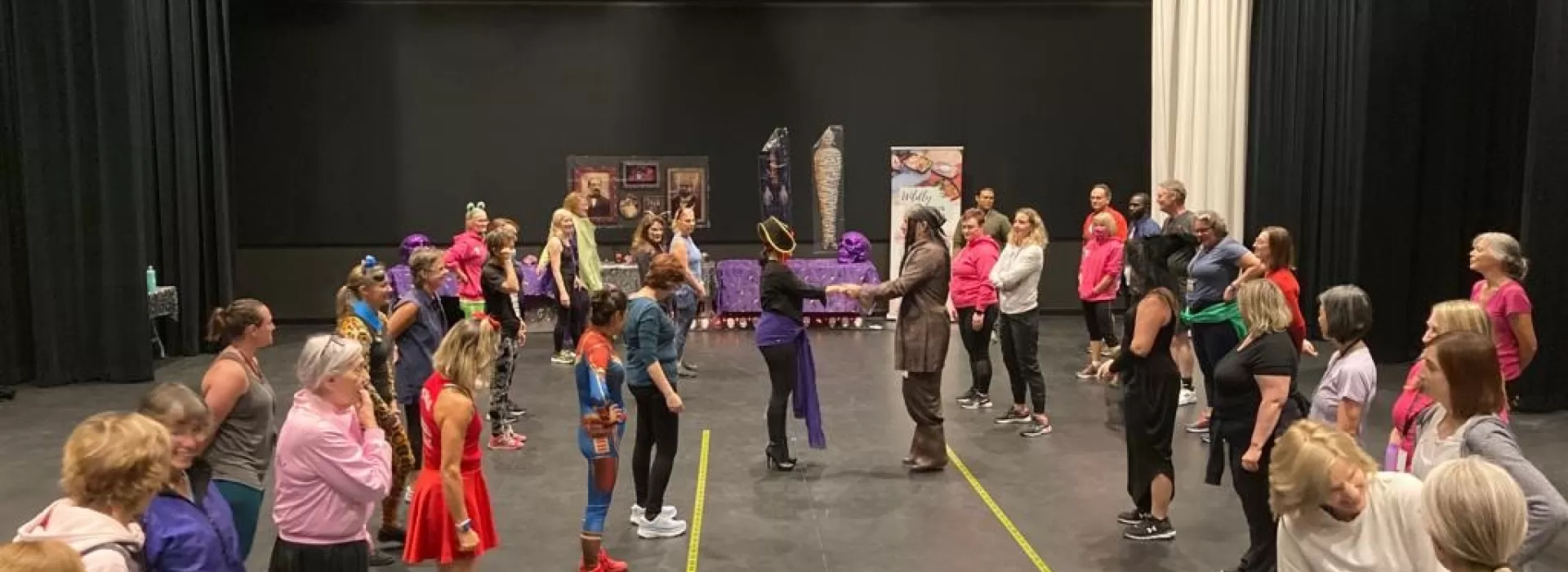 group of people participating in event