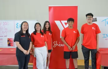 A group of youth YMCA volunteer leaders