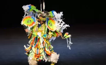 Man doing a traditional powow dance