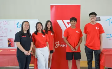 A group of youth YMCA volunteer leaders